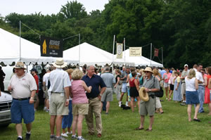 Another view of the crowd and wineries at the NC Wine Festival