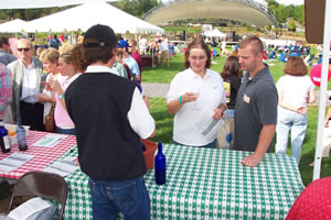 Hugo Baggio serving white wine